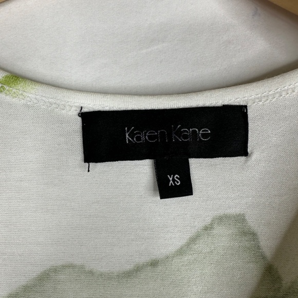 Karen Kane Summer Garden Green‎ Shirt Cascade Size XS - Picture 3 of 6
